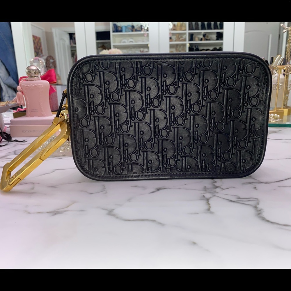 ‼️‼️SOLD‼️‼️Christian Dior Black Leather Pouch